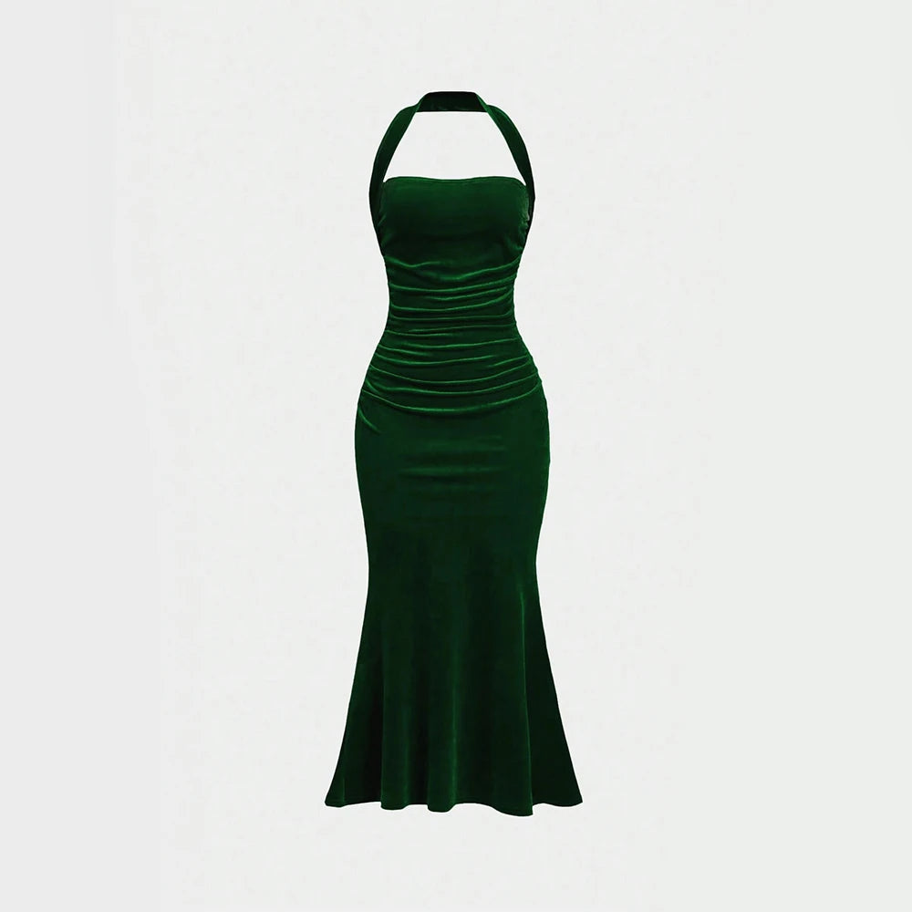 Sleeveless Halter Neck Summer Dress