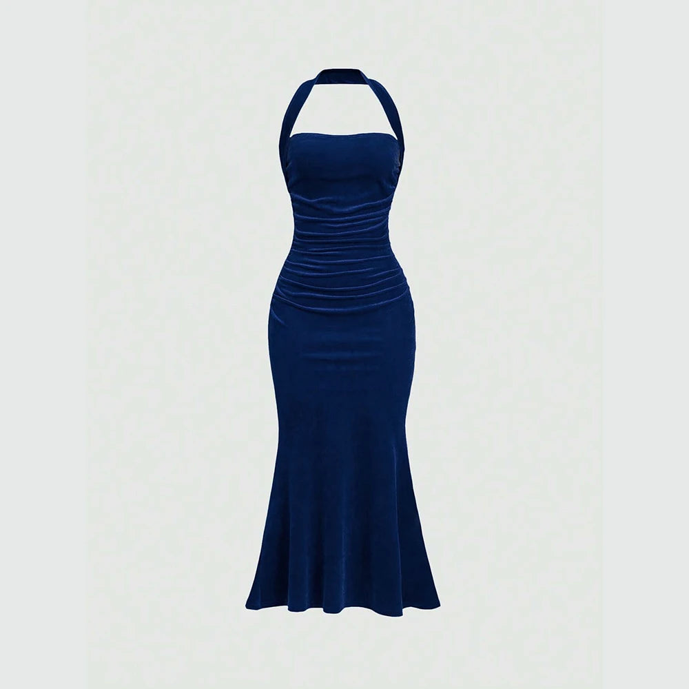 Sleeveless Halter Neck Summer Dress
