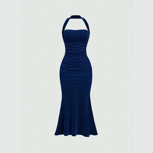 Sleeveless Halter Neck Summer Dress
