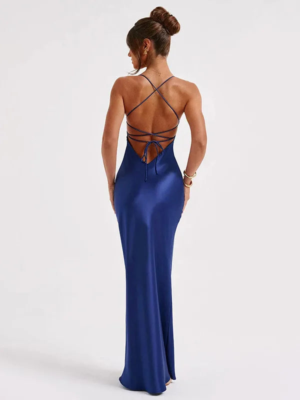 Blush Elegance Satin Slip Gown