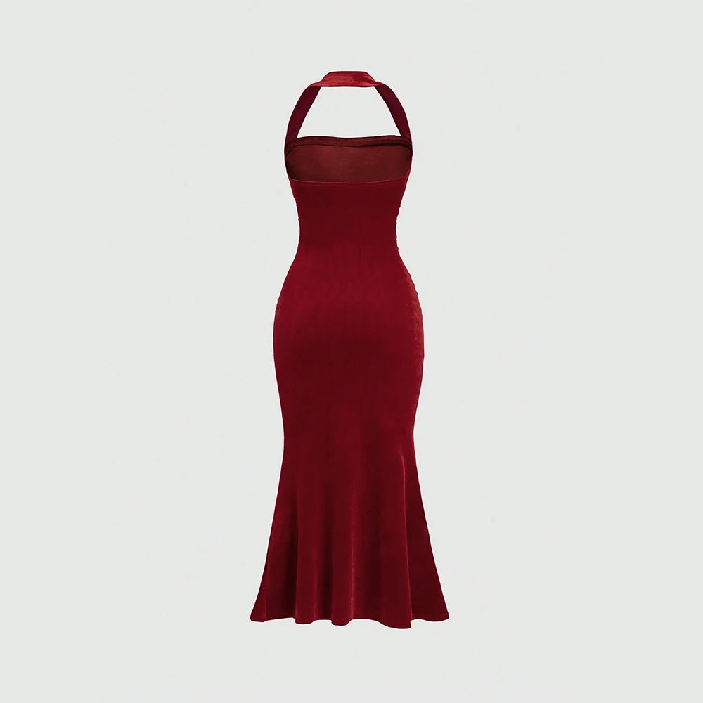 Sleeveless Halter Neck Summer Dress
