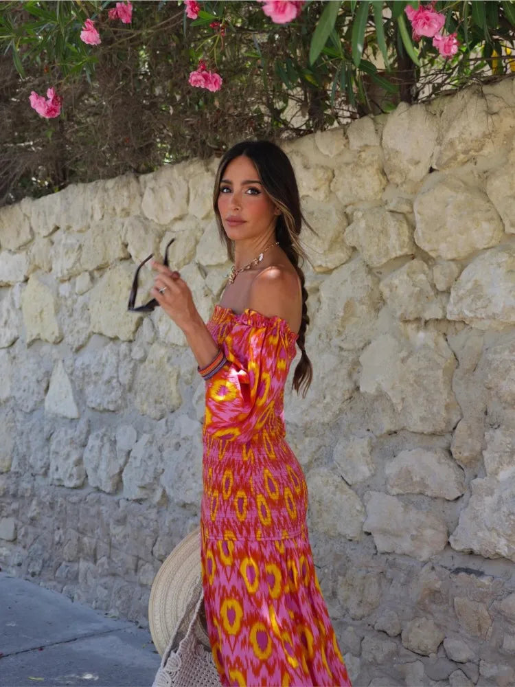 Sunset Boho Midi Dress