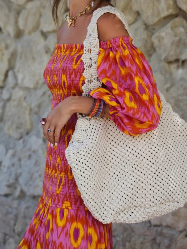 Sunset Boho Midi Dress