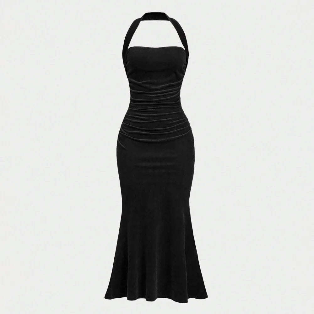 Sleeveless Halter Neck Summer Dress