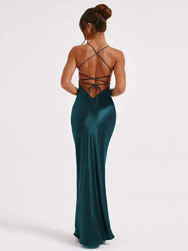 Blush Elegance Satin Slip Gown