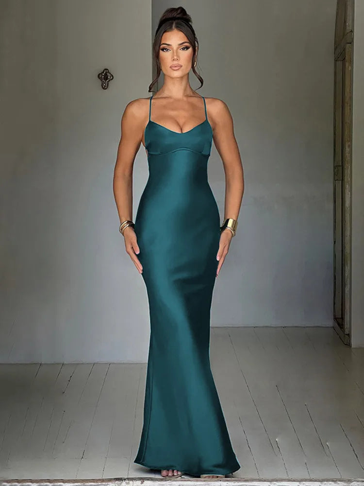 Blush Elegance Satin Slip Gown