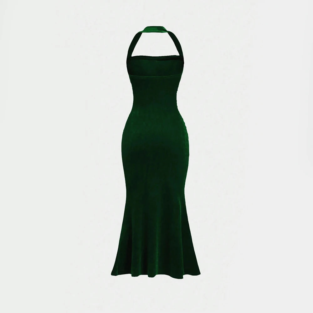 Sleeveless Halter Neck Summer Dress
