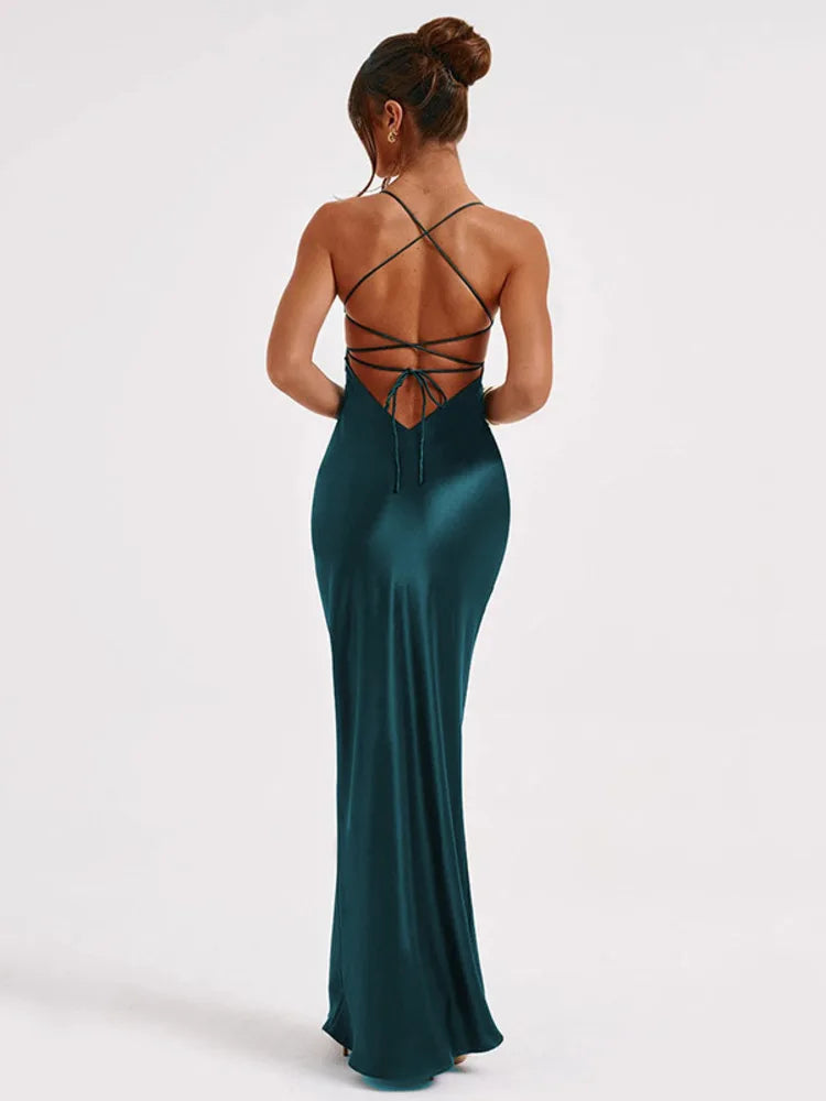 Blush Elegance Satin Slip Gown