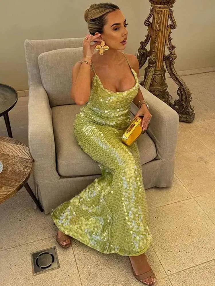 Green Glitter Dress