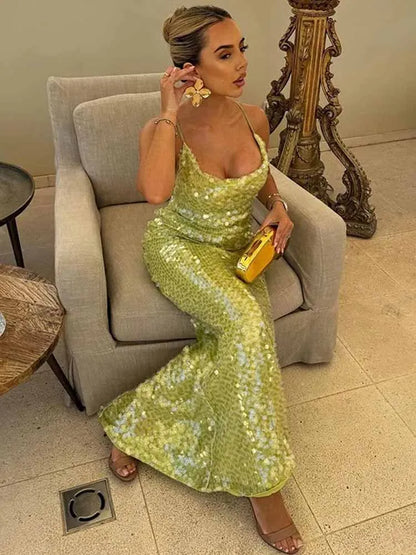 Green Glitter Dress
