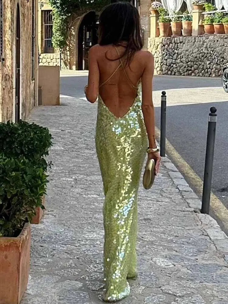 Green Glitter Dress