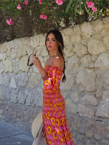 Sunset Boho Midi Dress
