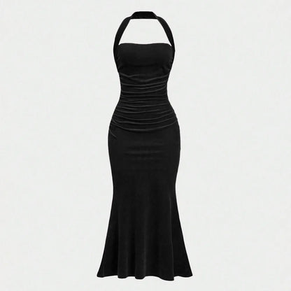 Sleeveless Halter Neck Summer Dress