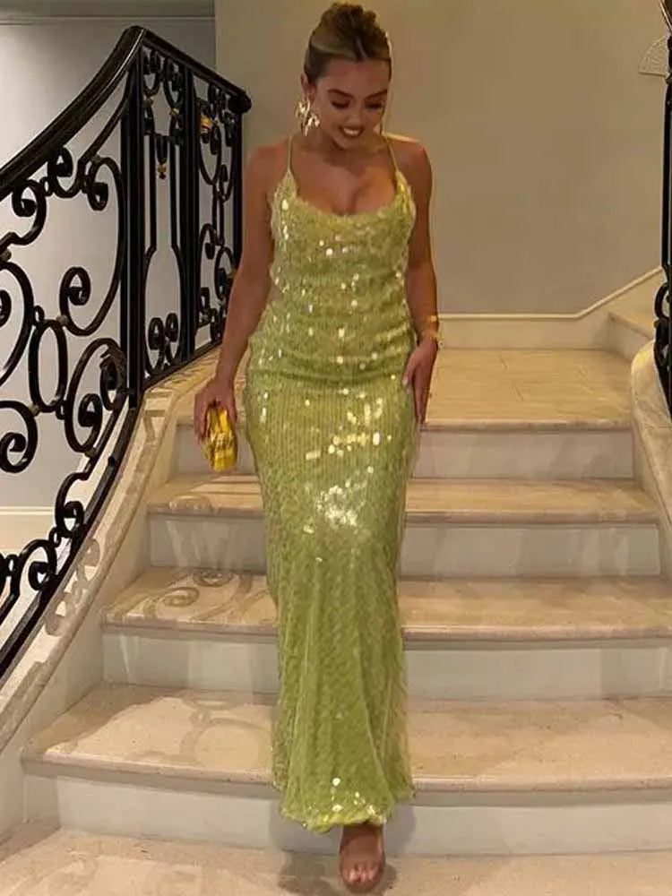 Green Glitter Dress