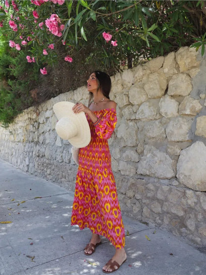 Sunset Boho Midi Dress