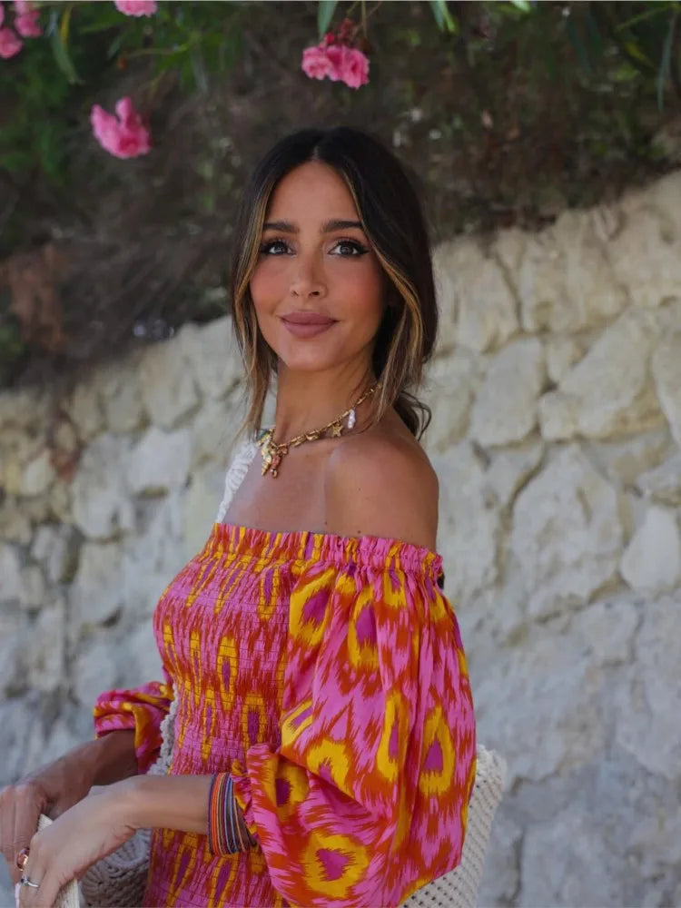 Sunset Boho Midi Dress