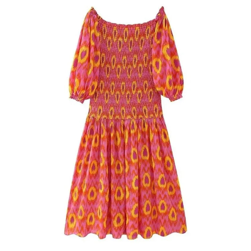Sunset Boho Midi Dress