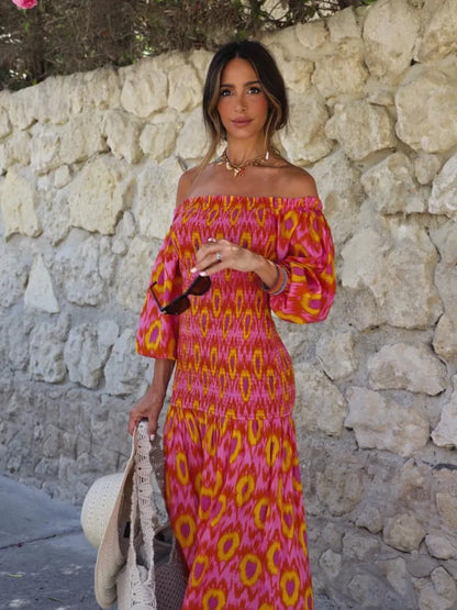 Sunset Boho Midi Dress