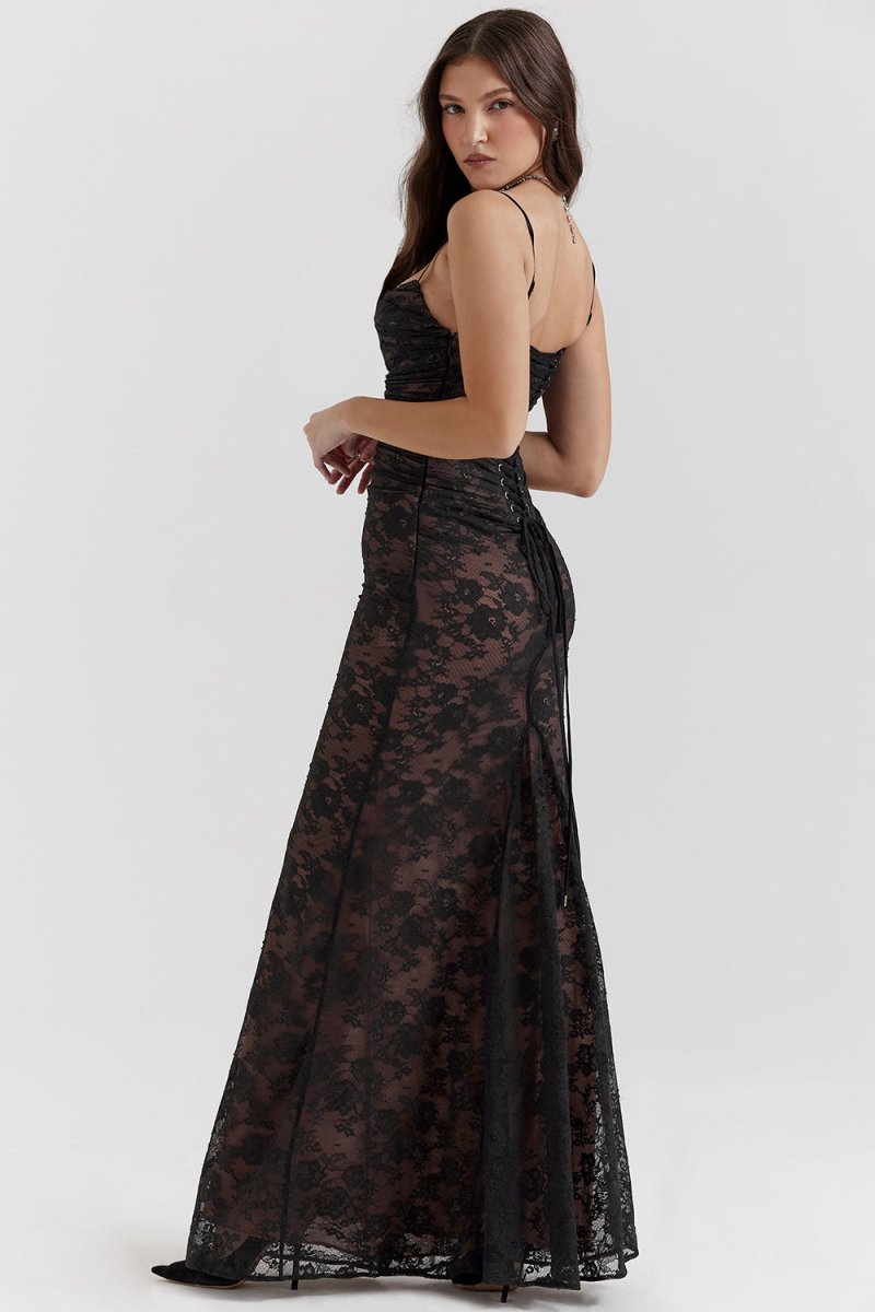 Elegant Lace Bodycon Corset Dress