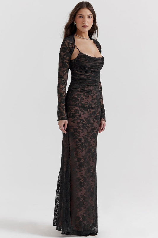 Elegant Lace Bodycon Corset Dress